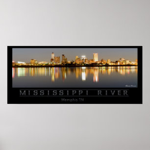 Poster Le fleuve Mississippi - Memphis TN