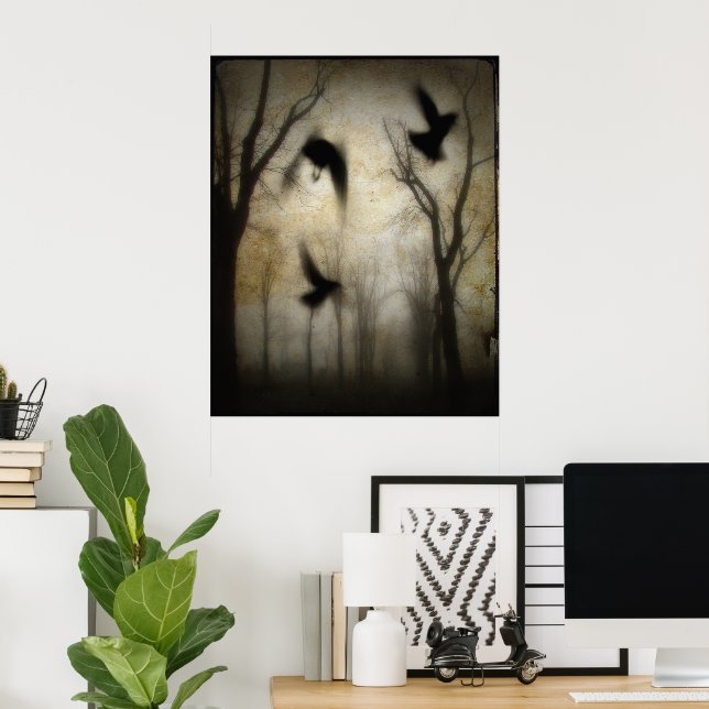 Poster Le Flou Des Corbeaux (Bureau à domicile)