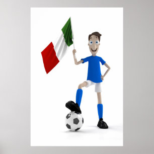 Poster Le football de l'Italie
