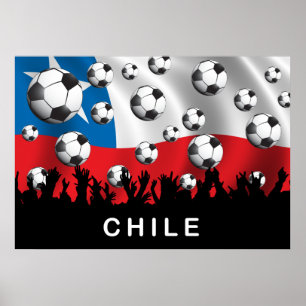 Poster Le football du Chili