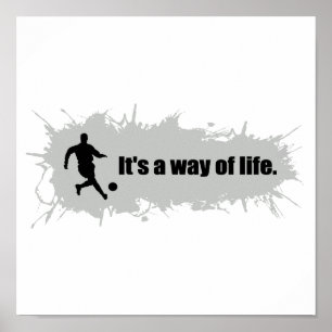 Poster Le football est un mode de vie