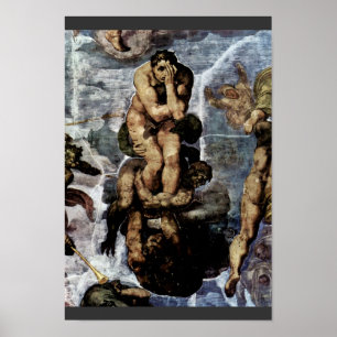 Poster Le fresque de jour du Jugement dernier sur le mur