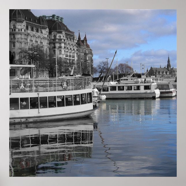 Poster Le front de mer de Stockholm (Devant)