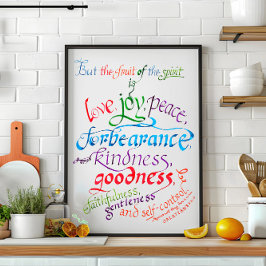 Poster Le fruit de l'Esprit Bible Verse