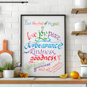 Poster Le fruit de l'Esprit Bible Verse