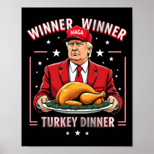 Poster Le gagnant du dîner turc Donald Trump Noël