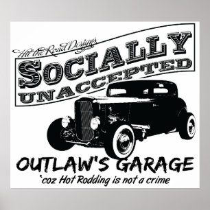 Poster Le garage du hors-la-loi. Hot rod socialement