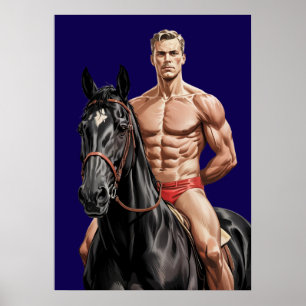 Poster Le gâteau au cheval