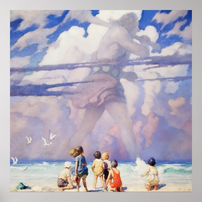 Poster "Le géant" Fairy Art par NC Wyeth (Devant)