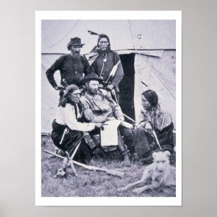 Poster Le Général George A. Custer (1839-76) avec son