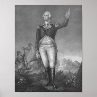 Poster Le Général George Washington En Lithographie Unifo