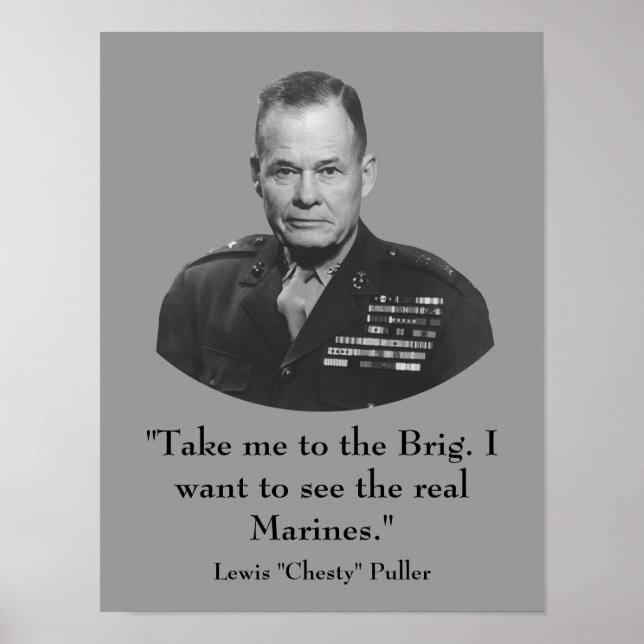 Poster Le général Lewis Puller "Chesty" — Marine (Devant)