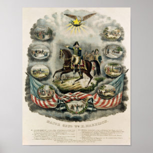 Poster Le Général principal William Henry Harrison,