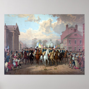 Poster Le général Washington entre à New York