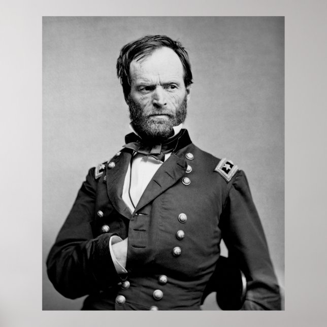 POSTER LE GÉNÉRAL WILLIAM TECUMSEH SHERMAN DE L'UNION (Devant)