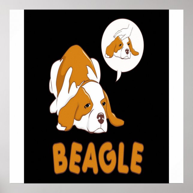 Poster Le gentil Chien Beagle Est En Train De Mentir (Devant)