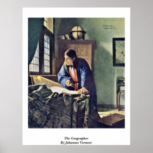 Poster Le géographe. Par Johannes Vermeer