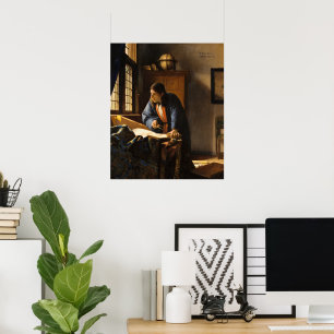 Poster Le géographe par Johannes Vermeer