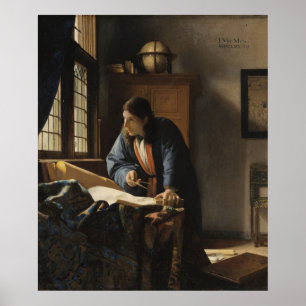 Poster Le géographe - Vermeer