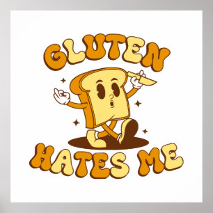 Poster Le gluten me déteste