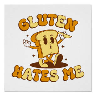 Poster Le gluten me déteste