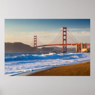 Poster Le Golden Gate Bridge De Baker Beach