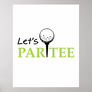 Poster Le golfeur jouant au golf nous a laissés Par la