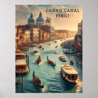 Poster Le Grand Canal à Venise Italie Voyage