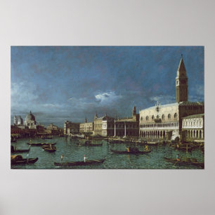 Poster Le Grand Canal avec l'église de Père Noël Maria