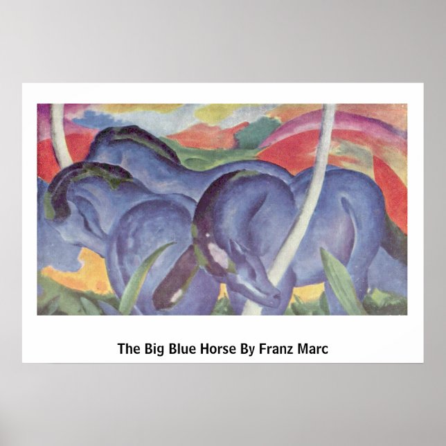 Poster Le Grand Cheval Bleu De Franz Marc (Devant)