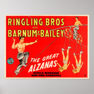 Poster Le grand cirque aérien Alzanas Acrobat Linewalker