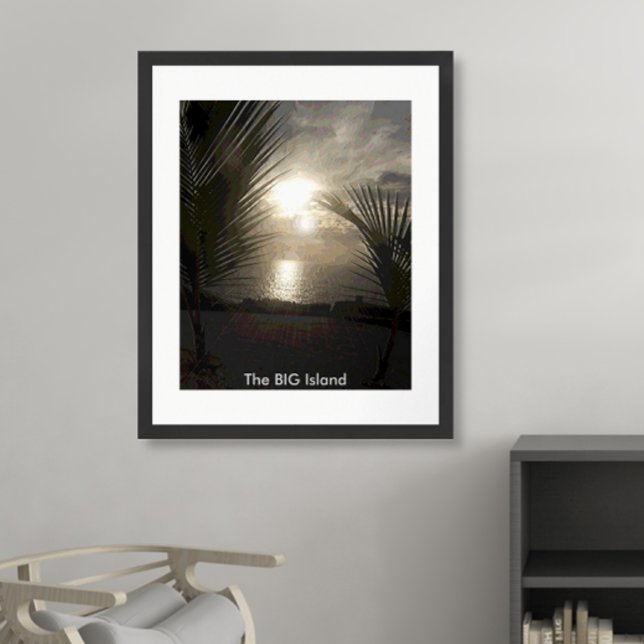 Poster Le grand coucher de soleil sur l'île (Créateur téléchargé)