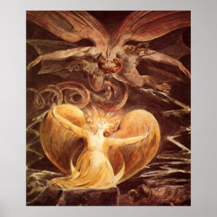 Poster Le grand dragon rouge et la femme par William
