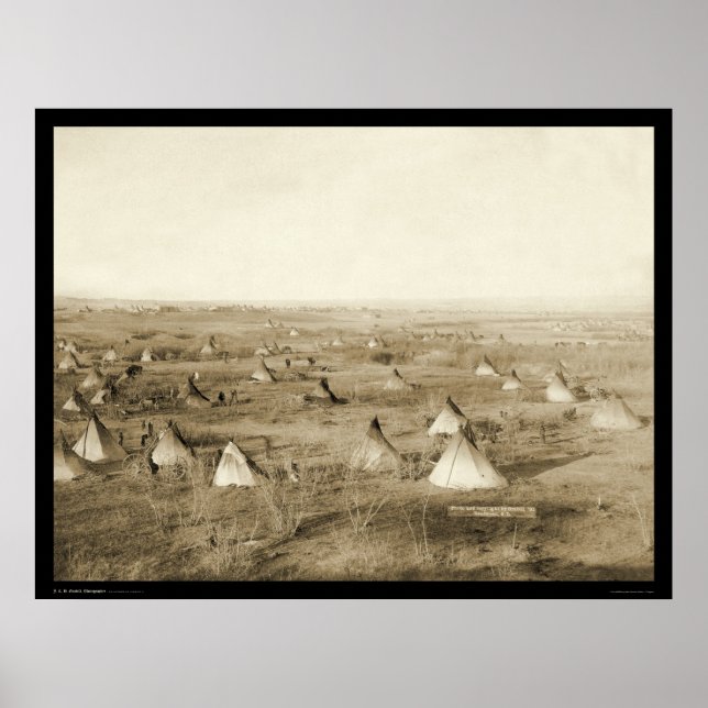 Poster Le Grand Hostile Lakota Camp SD 1891 (Devant)