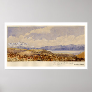 Poster Le Grand Lac Salt, Utah