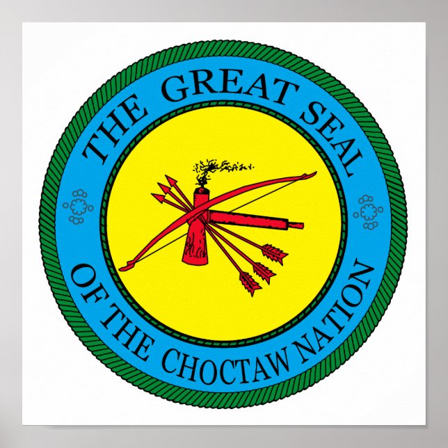 Poster Le grand sceau de la nation Choctaw de l'Oklahoma (Devant)