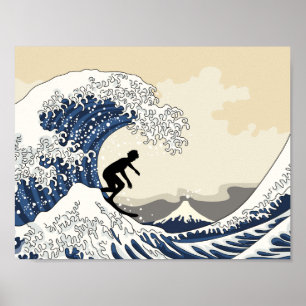 Poster Le Grand Surfeur de Kanagawa