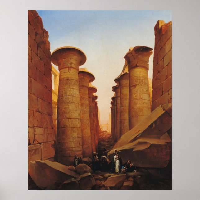 Poster Le grand temple d'Amun à Karnak (Devant)