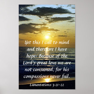 Poster le grand verset de la Bible du Seigneur rappelant 