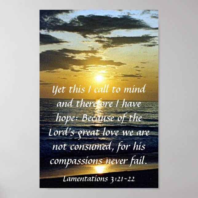 Poster le grand verset de la Bible du Seigneur rappelant  (Devant)