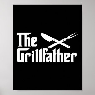 Poster Le Grillfather Bbq Grill Et Fumoir Pour Hommes Drô