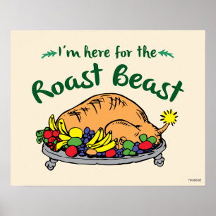Poster Le Grinch   Je suis ici pour la bête rôtie Citatio