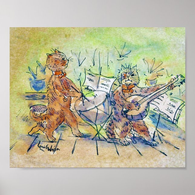 Poster Le groupe de Cats, Louis Wain (Devant)