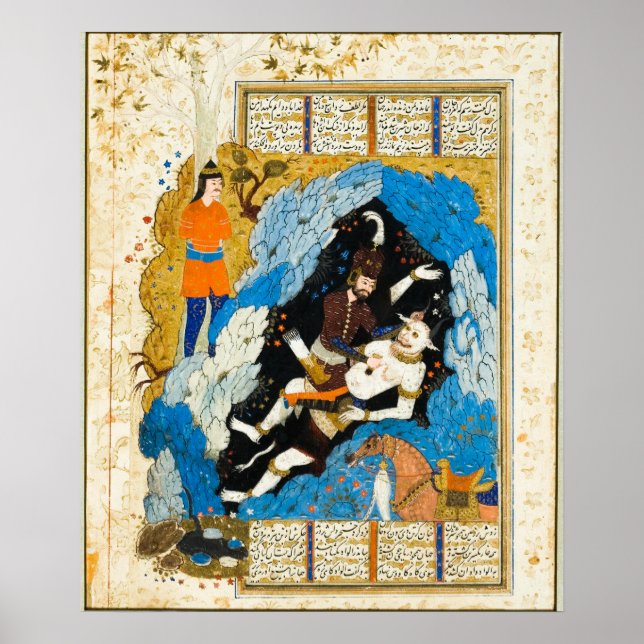 Poster Le héros Rustam tue le démon blanc (Devant)