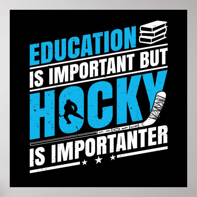 Poster Le hockey amusant est important (Devant)