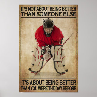 Poster Le Hockey Est Meilleur Que Vous Ne L'Étiez La veil