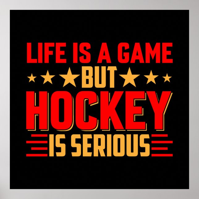 Poster Le hockey est sérieux (Devant)