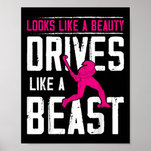 Poster Le hockey sur gazon ressemble à une beauté, condui