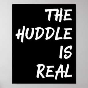 Poster Le Huddle est un vrai football amusant pour l'auto