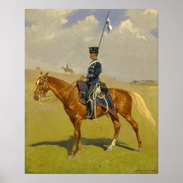 Poster Le Hussar, Frederic Remington (Devant)